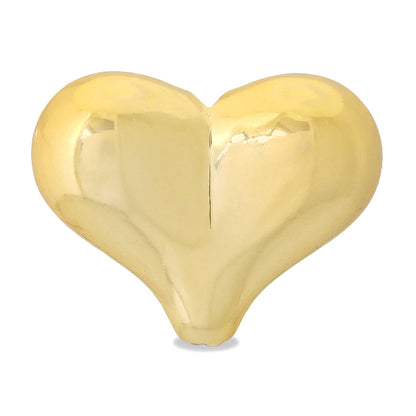Acrylic Bead Heart Metallic Gold