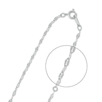 Chain necklace 235CRV rhodium color