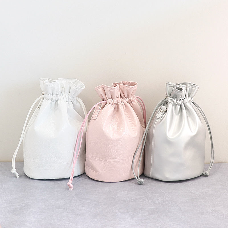 Drawstring pouch white