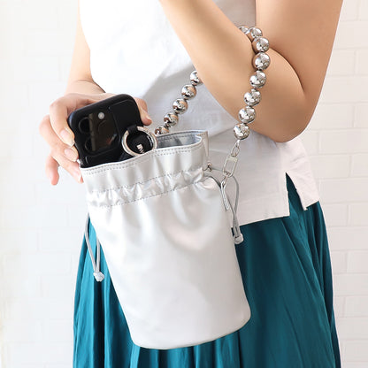 Drawstring pouch white