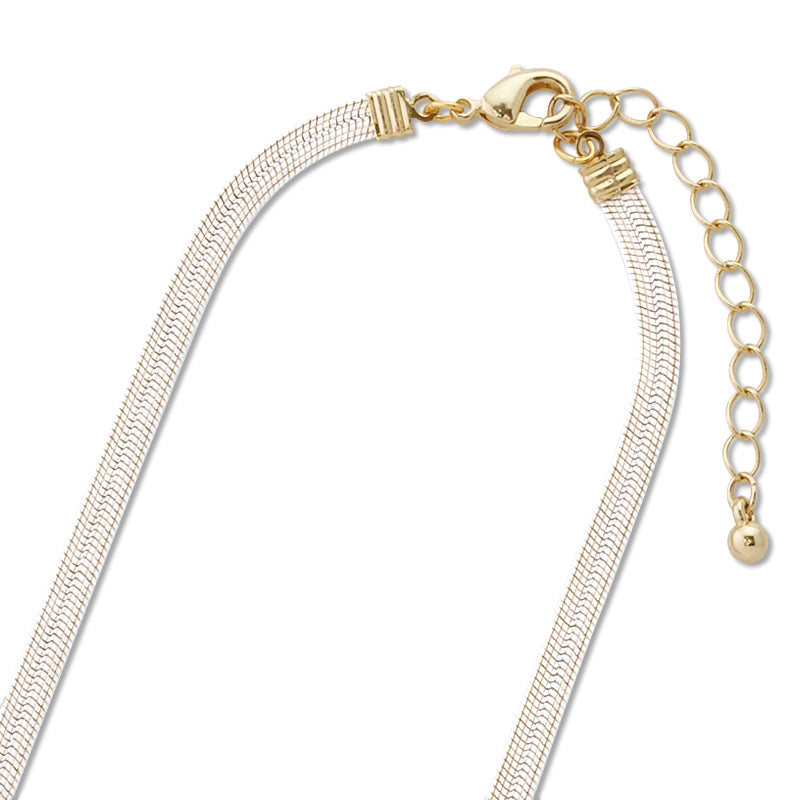 Chain Necklace K-425 (with adjuster) White
