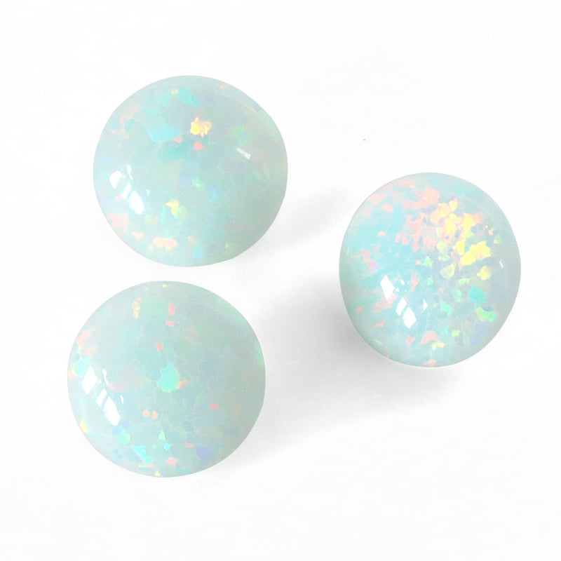 Artificial Opal Round Mint Blue