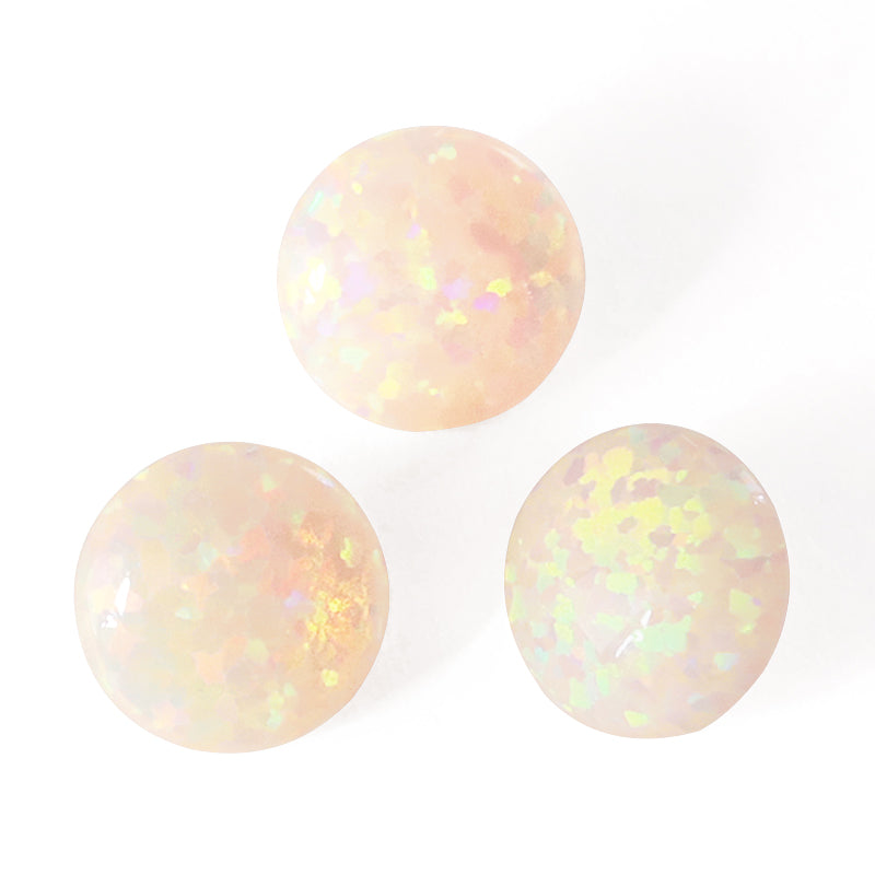 Artificial opal (KYOTO OPAL) round peach pink