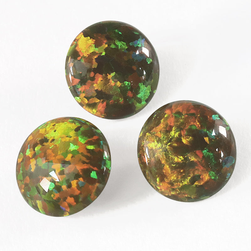 Artificial Opal Round Olive