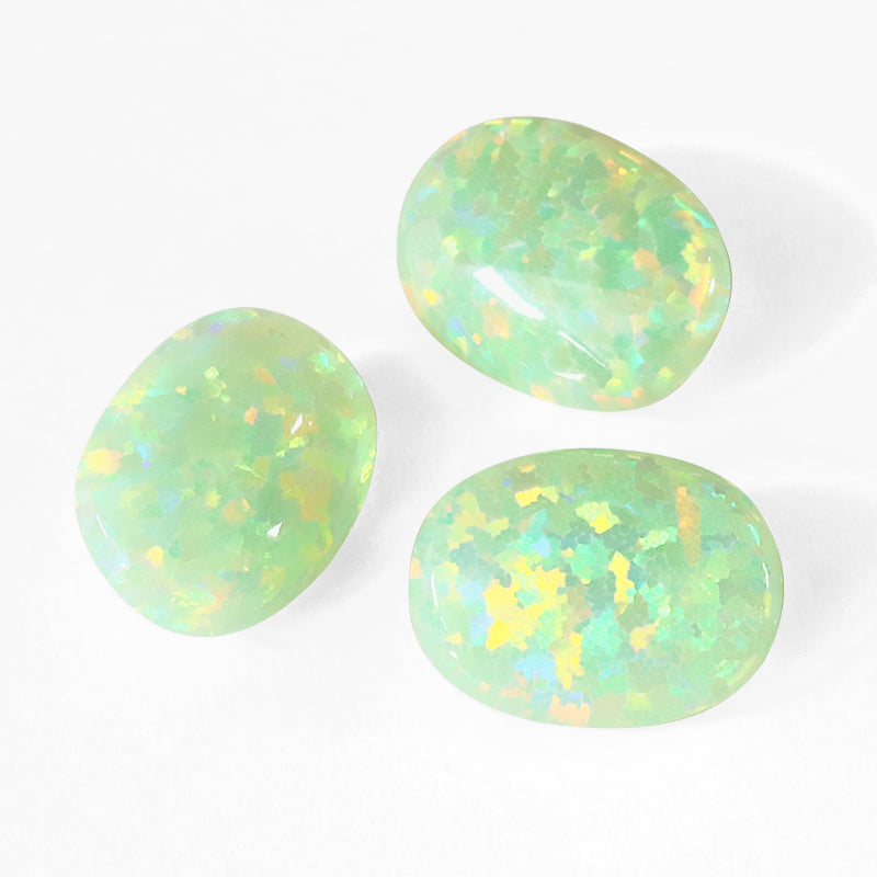 Artificial opal (KYOTO OPAL) Oval Mint Green