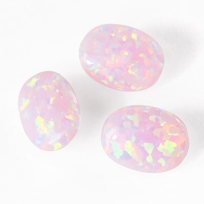 Artificial opal (KYOTO OPAL) oval pastel pink