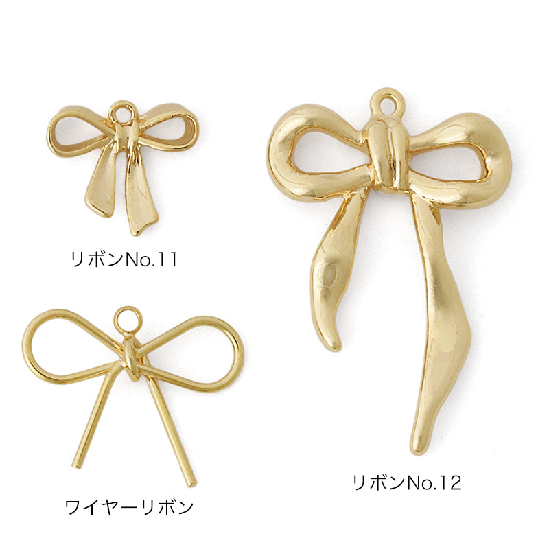 Charm ribbon No.11 Rodium color