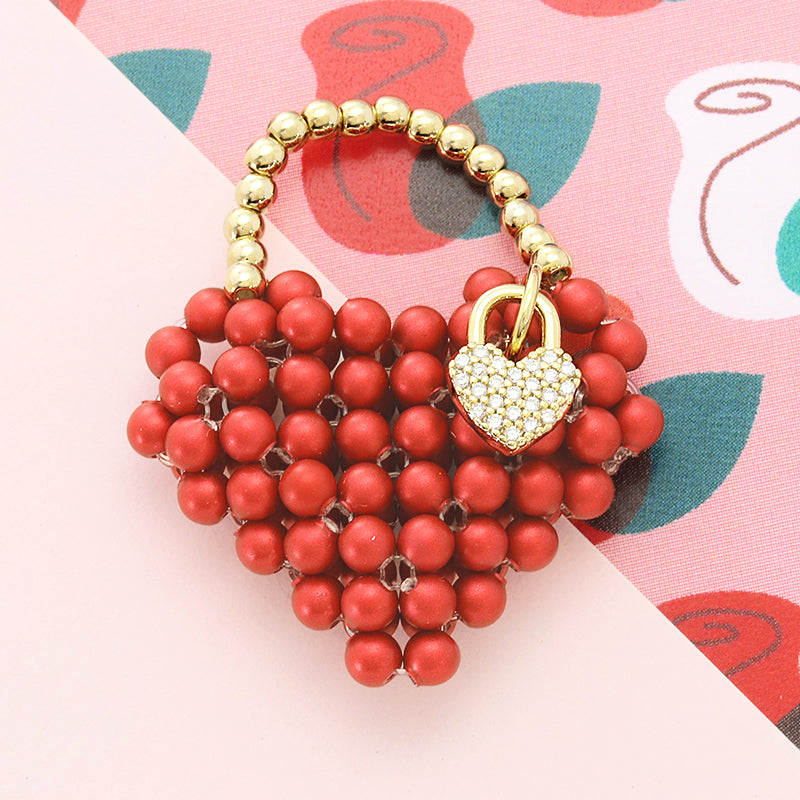 Set Crystal Bag Heart (KR1028)