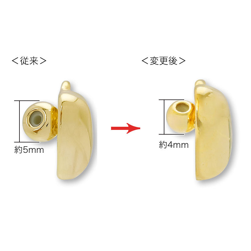 スライドボール付パーツ ハート カン付　ゴールド