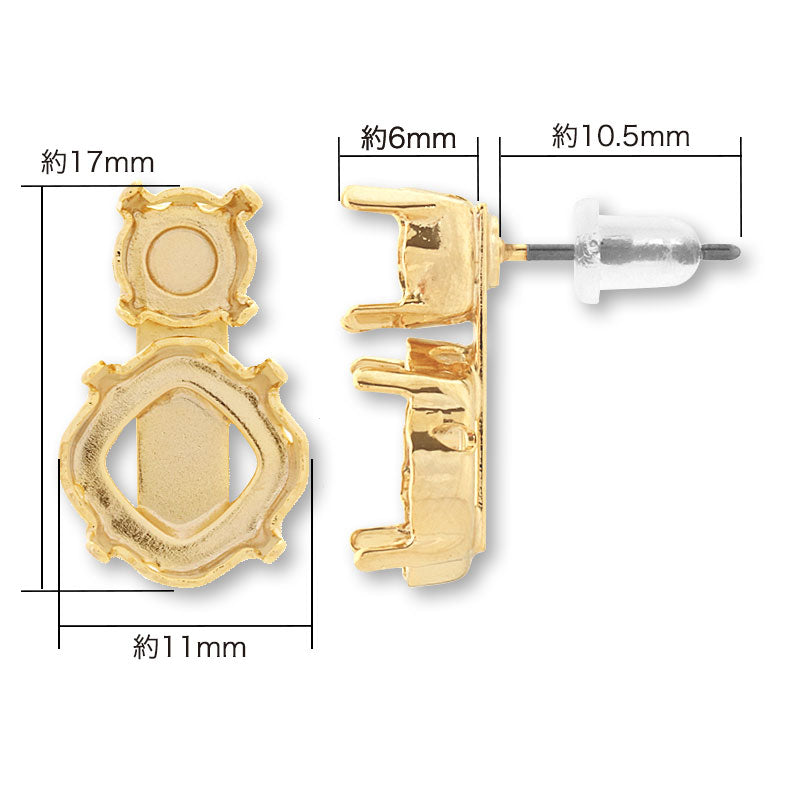 ピアス 空枠1　ゴールド