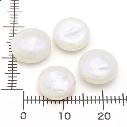 Freshwater pearl coin white