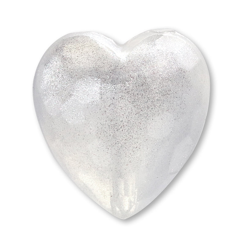 Acrylic Germany Facet Heart 2 Crystal White Pearl