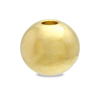 Stainless steel metal beads, round, gold (SUS304)