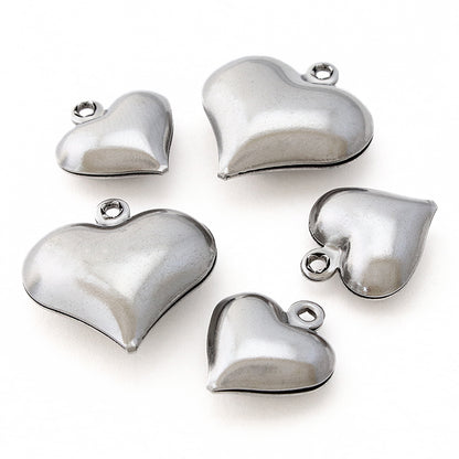 Stainless steel charm heart 1 fabric (SUS304)