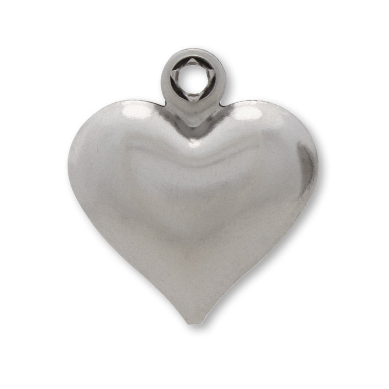 Stainless steel charm heart 2 fabric (SUS304)