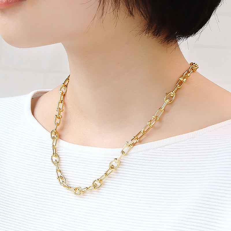 Chain Necklace K-428 (with adjuster) Gold