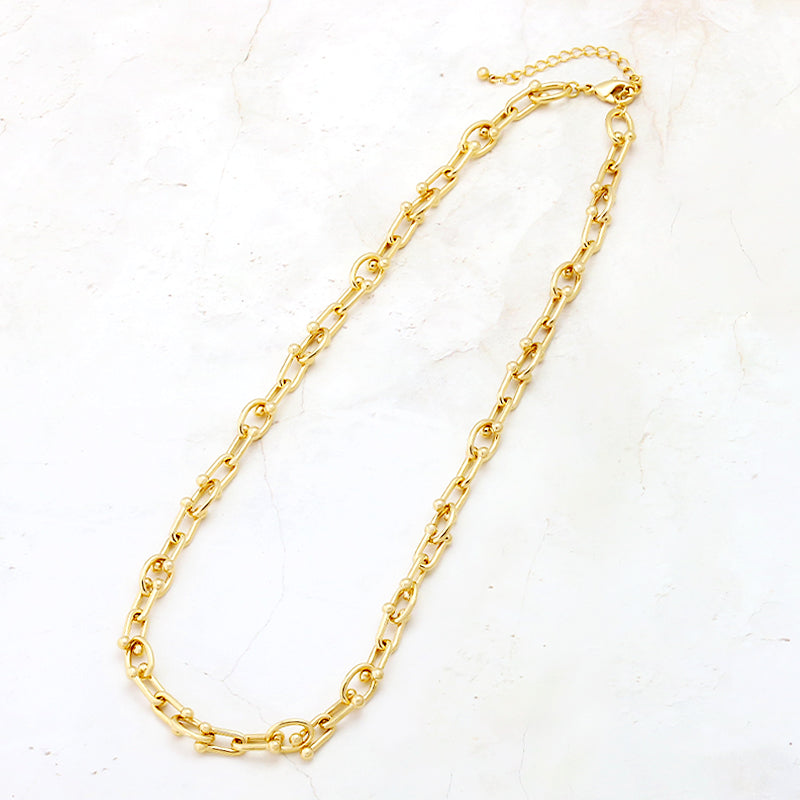 Chain Necklace K-428 (with adjuster) Gold