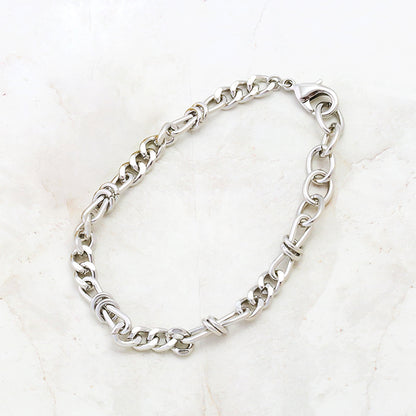 Chain bracelet K-426 Rhodium color