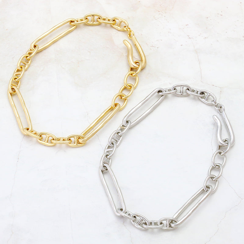 Chain bracelet K-427 rhodium color