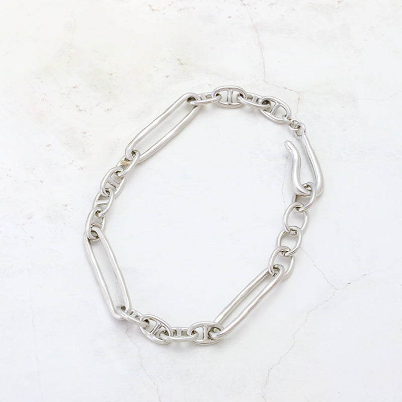 Chain bracelet K-427 rhodium color