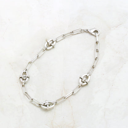 Chain bracelet K-429 Rhodium color