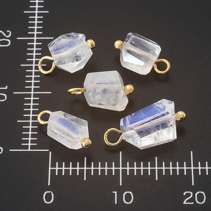 Natural stone tumble cut charm blue moonstone