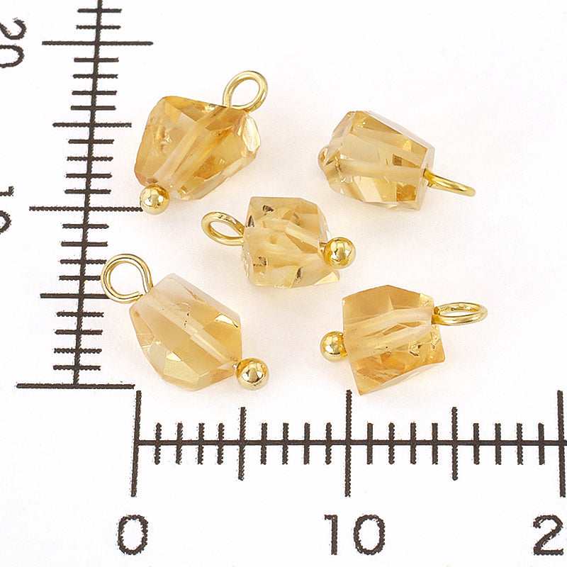 Natural stone tumble cut charm citrine