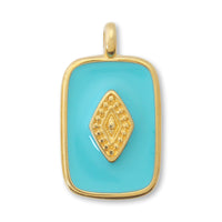 Greek Charm Rectangle No.1 Turquoise/G