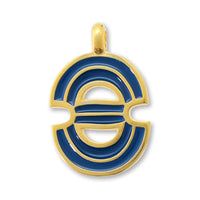 Greek Charm Shield Navy/G