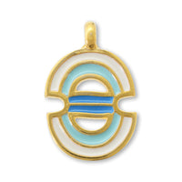 Greek Charm Shield Light Blue/G