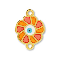 Greek Charm Matty Flower 2 Can Clear Orange/G