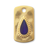 Greek Parts Drop Rectangle Top Hole Sapphire/G