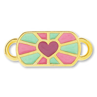 Greek Parts Heart Rectangle 2-Can Pink Multi/G