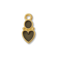 Greek Charm Heart No.1 Clear Black/G