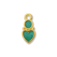 Greek Charm Heart No.1 Green Marble/G