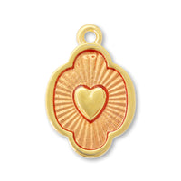 Greek Charm Heart No.3 Clear Red/G