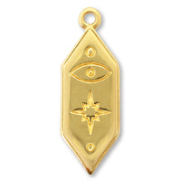 Greek Charm Matty Hexagon Gold