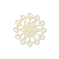 Italian filigree parts approx. 16mm ivory