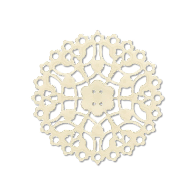 Italian filigree parts approx. 22mm ivory