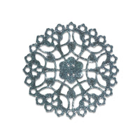 Italian filigree parts approx. 22mm glitter blue