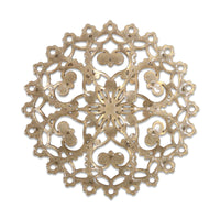 Italian filigree parts approx. 30mm glitter beige