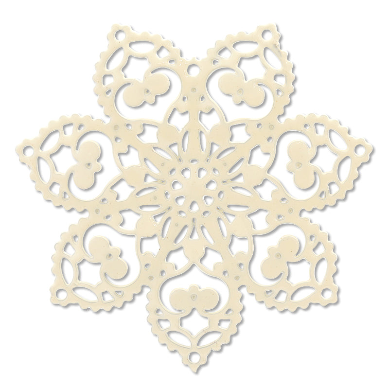 Italian filigree parts approx. 33mm ivory