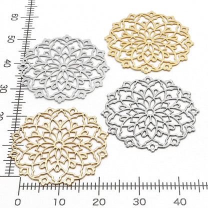 Etched parts Skashi Round 2 Rhodium Color
