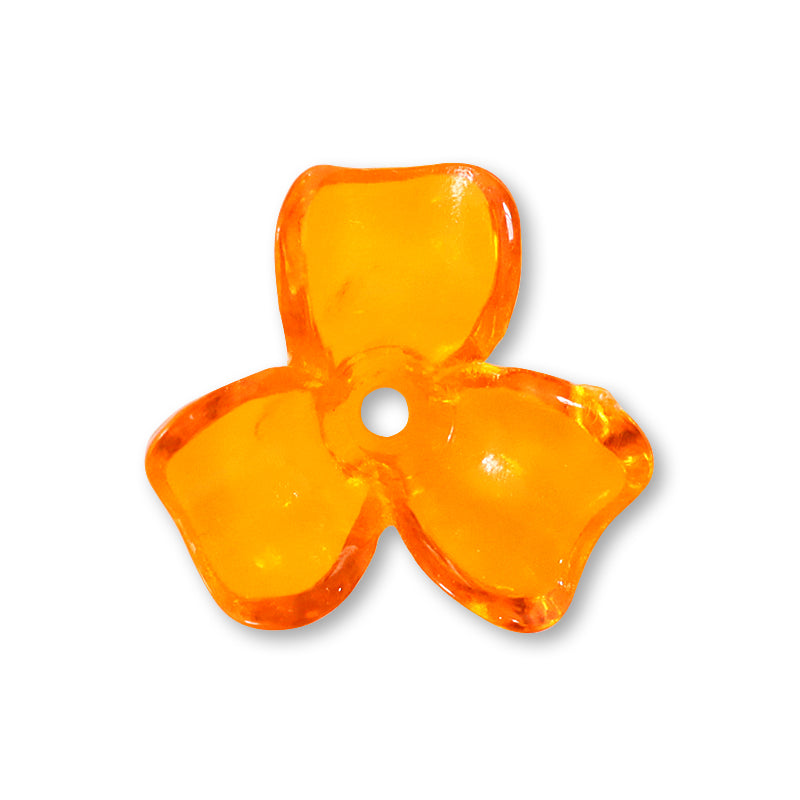 Acrylic Made in Germany Flower 12 Clear Orange