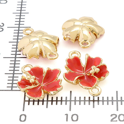Charm Hibiscus 1-can Red/G