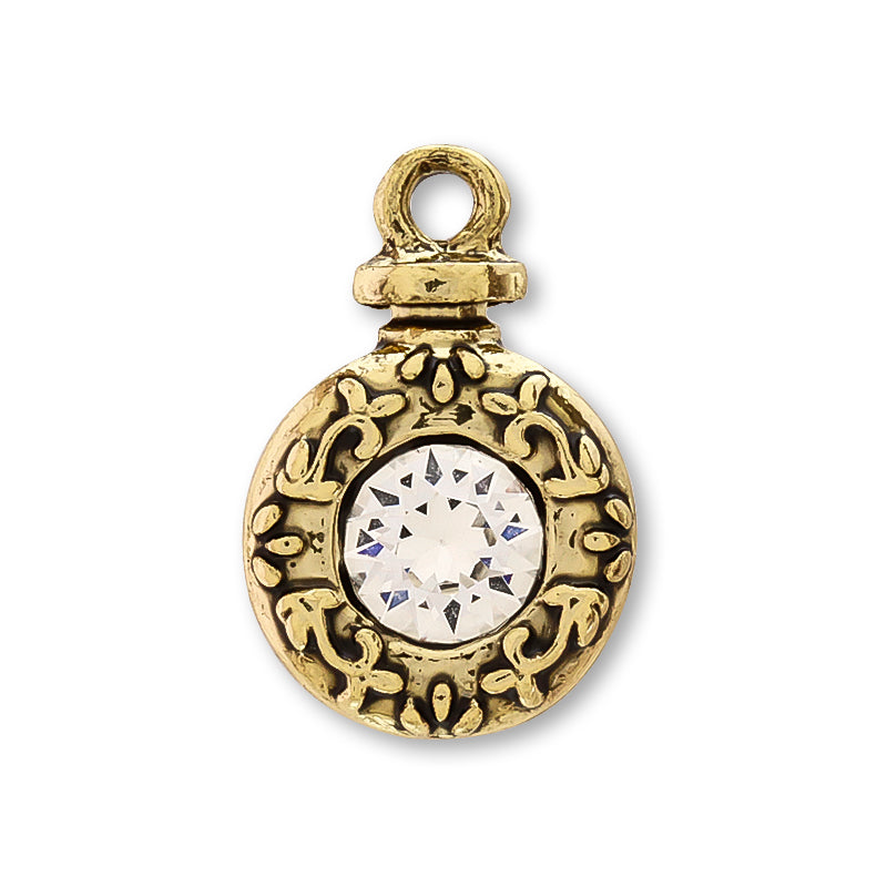 Charm Perfume Bottle 3 Crystal/G Sumi