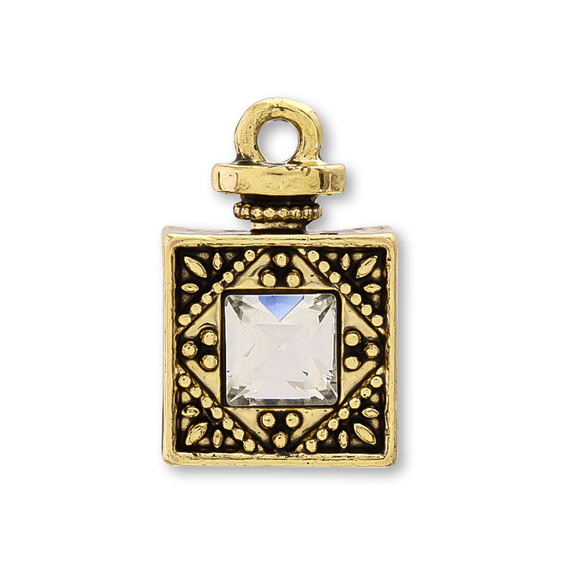 Charm Perfume Bottle 4 Crystal/G Sumi