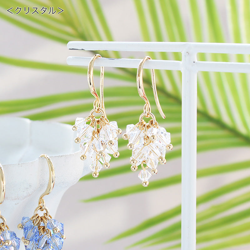 キット　貴和クリスタルのフリンジピアス(KR1155)
