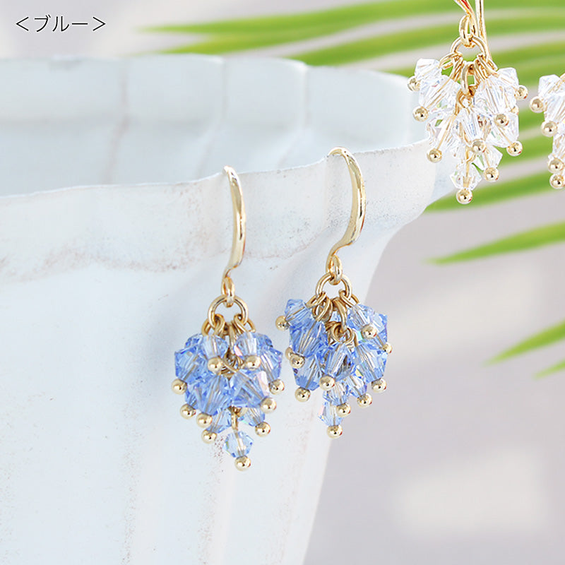 キット　貴和クリスタルのフリンジピアス(KR1155)