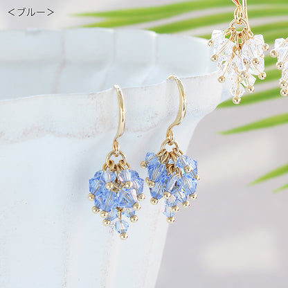 キット　貴和クリスタルのフリンジピアス(KR1155)